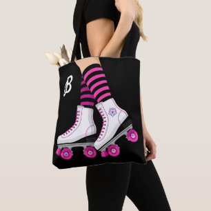 Rosa & schwarze Rollschuhe Skaten