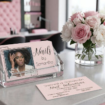 Rosa Schwarze Schrift Foto Nägel