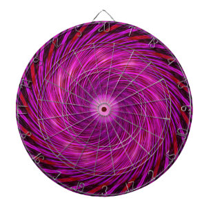 Rosa Schwarze Spirale Wave Kaleidoskop Kunst Dartscheibe