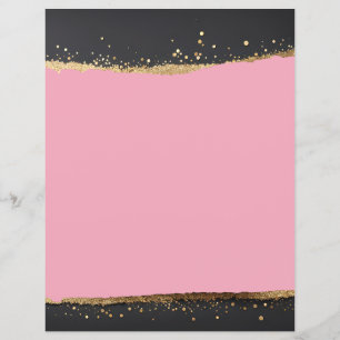 Rosa, schwarze und goldene Glitzer - Scrapbook