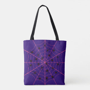 Rosa Schwarze Witwenspinnen-Netz-Kunst Halloween-M