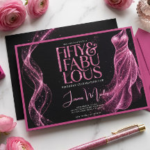 Rosa schwarzer Glitter 50 & Fabelhaft Eleganter Ge