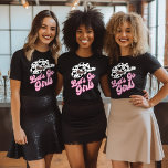 Rosa Schwarzer Western Go-Girls-Bachelorette T-Shirt<br><div class="desc">Rosa Schwarzer Western Go-Kart Girls Bachelorette T - Shirt</div>