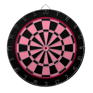 Rosa-schwarzes Design mit schwarzer und dünner mar Dartscheibe