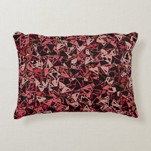 Rosa Schwarzes Dreieck Nahtloses Muster Dekokissen