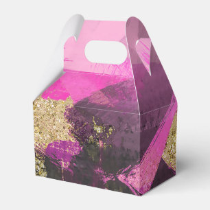 Rosa schwarzes Gold Glitter Moderne Pinsel Glam Gr Geschenkschachtel
