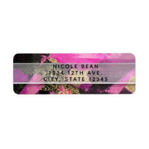 Rosa schwarzes Gold Glitter moderne Pinsel Glamour