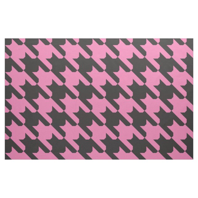 Rosa-Schwarzes Hahnentrittmuster Stoff (Fat Quarter (45,7 x 55,9 cm))