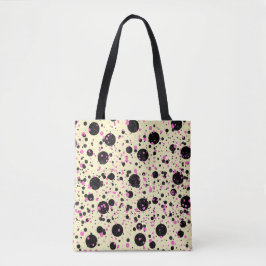 Rosa & schwarzes Polka-Punkt-Glamour-Muster