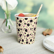 Rosa & schwarzes Polka-Punkt-Glamour-Muster