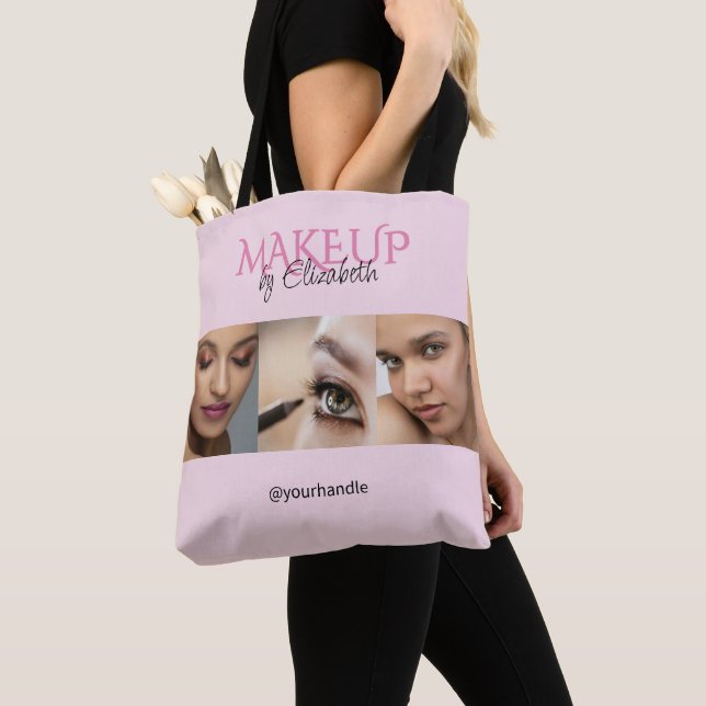 Rosa-Schwarzes-Script-Foto-Handle-Make-up (Von Nahem)