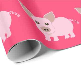 Rosa Schwein-Geschenk-Packpapier Geschenkpapier