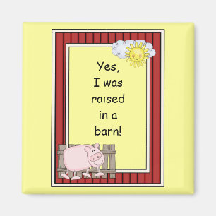 Rosa Schwein - Hofbarnyard-Freund - Kinder Magnet