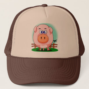 Rosa Schwein-Hut Truckerkappe
