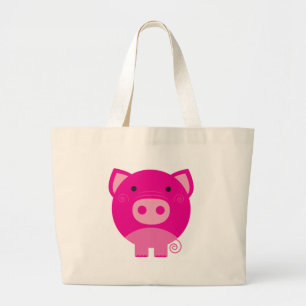 Rosa Schwein Jumbo Stoffbeutel