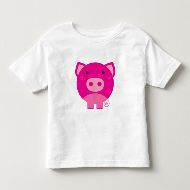 Rosa Schwein Kleinkind T-shirt (Vorderseite)