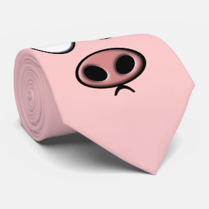 Rosa Schwein Krawatte