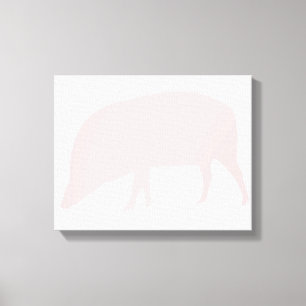 Rosa Schwein Leinwanddruck