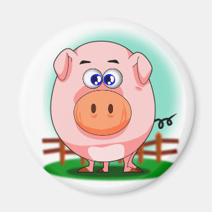 Rosa Schwein-Magnet Magnet