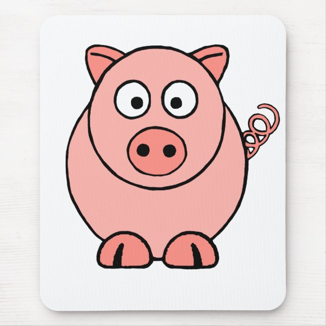Rosa Schwein Mousepad (Vorne)