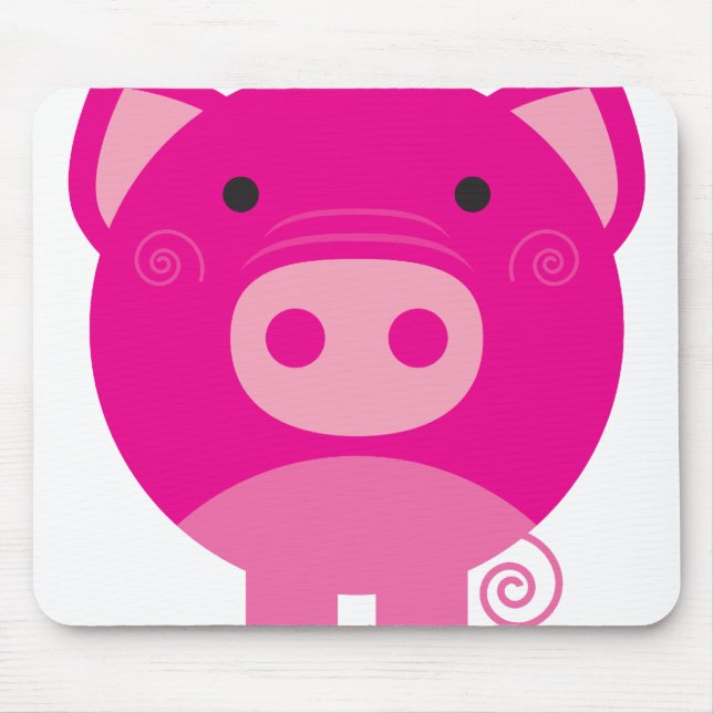 Rosa Schwein Mousepad (Vorne)