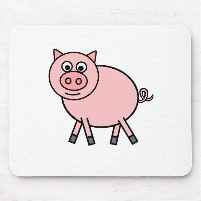 Rosa Schwein Mousepad (Vorne)