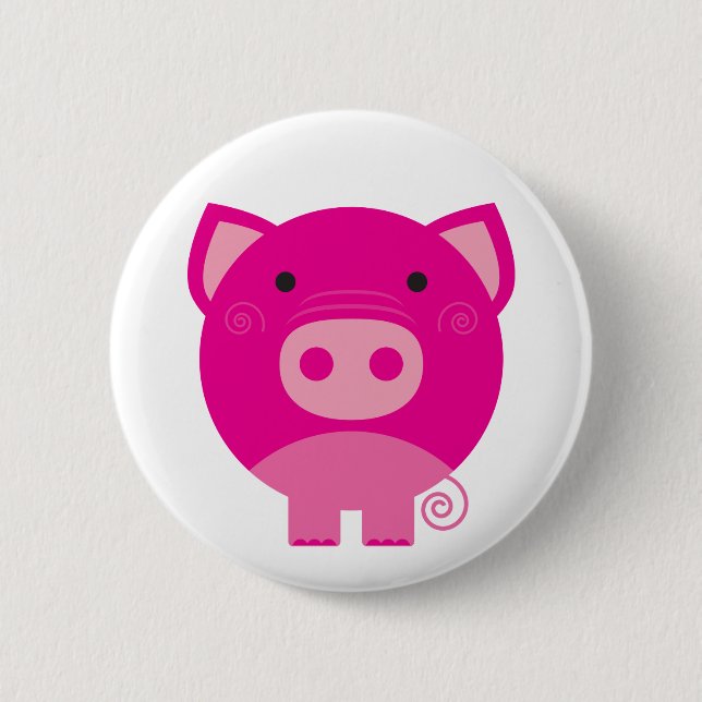 Rosa Schwein-T-Shirts und Geschenke Button (Vorderseite)