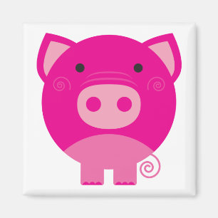 Rosa Schwein-T-Shirts und Geschenke Magnet