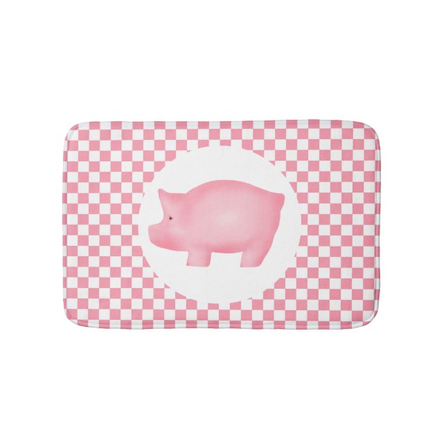 Rosa Schweine-Badematte Badematte (Vorderseite)