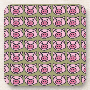 Rosa Schweine Getränkeuntersetzer