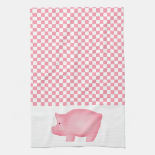 Rosa Schweine-Küchentuch Geschirrtuch