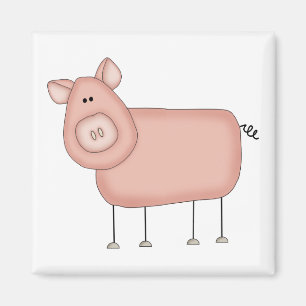 Rosa Schweine-T-Shirts und Geschenke Magnet