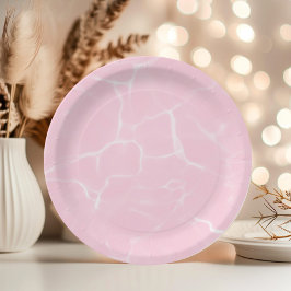 Rosa Schwimmbad Wasser Party Pappteller