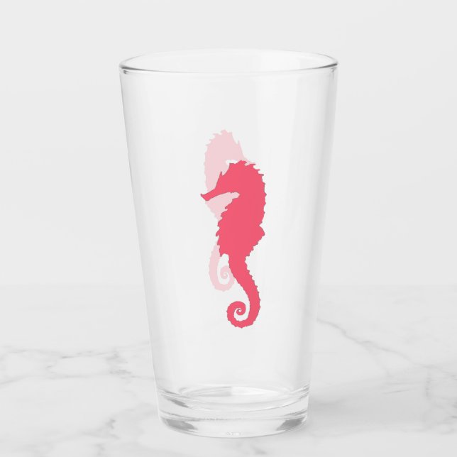Rosa Seepferd Glas (Vorderseite)