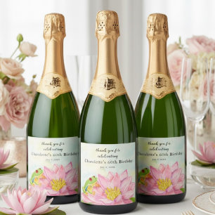 Rosa Seerose & Laubfrosch Geburtstag jedes Alter
