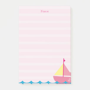 Rosa Segelboot Post it Notes Post-it Klebezettel