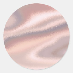 Rosa Seide Rose Gold Custom Trendy Runder Aufkleber