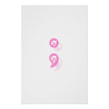 Rosa Semikolon-Schattenposter