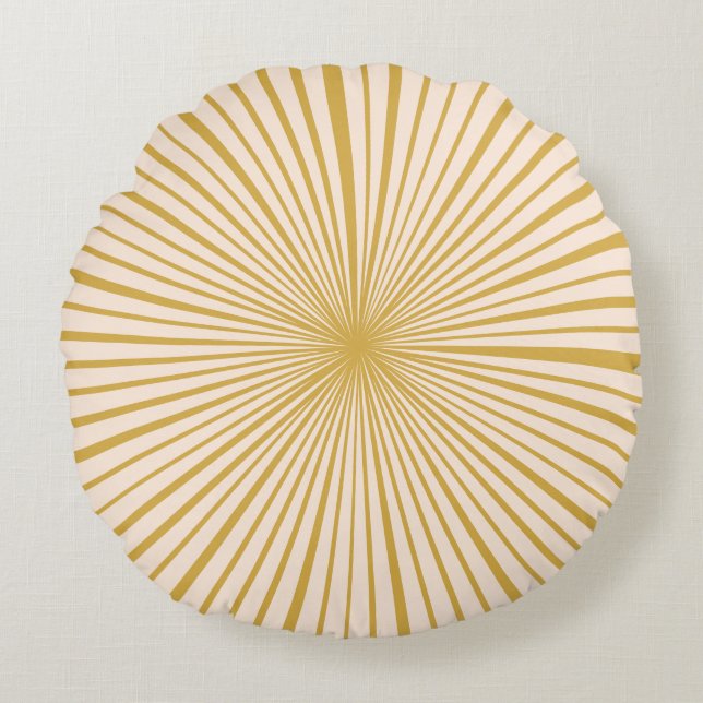 Rosa Senfrad Rundes Kissen (Vorderseite)