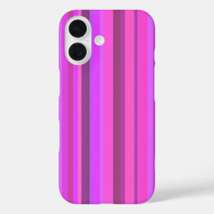 Rosa senkrechte Streifen iPhone 16 Hülle