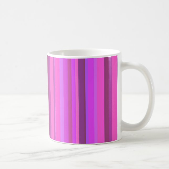 Rosa senkrechte Streifen Tasse (Rechts)