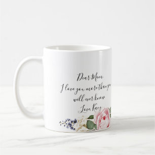 Rosa Sentiment Liebe Mama Geschenk für ein Foto Kaffeetasse