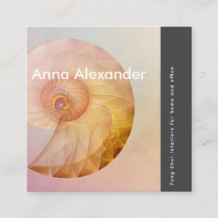 rosa Serenity Design 11 Quadratische Visitenkarte