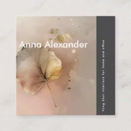 rosa Serenity Design 3 Quadratische Visitenkarte