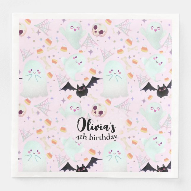 Rosa Serviette (Vorderseite)