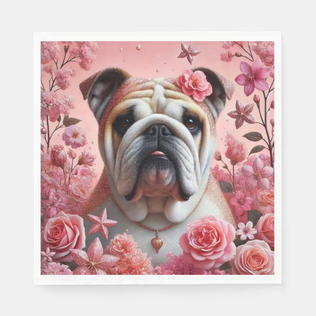 Rosa Servietten! Serviette (Vorderseite)