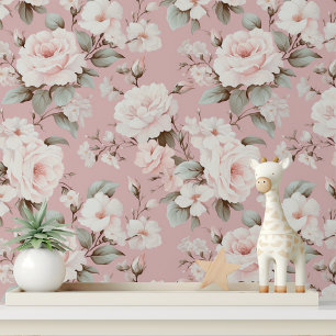 Rosa-Shabby Chic-Muster Tapete