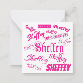 Rosa Sheffey-Schriftart - 9572 Mitteilungskarte