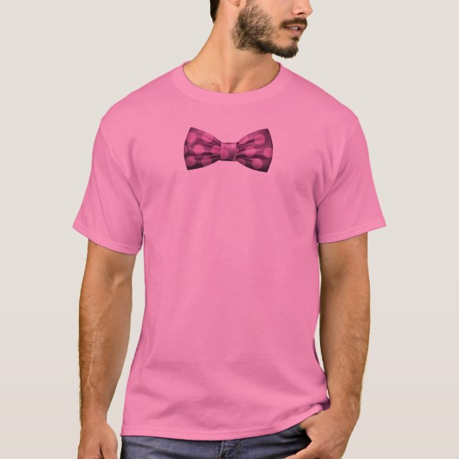 Rosa Shirt mit lila Bogen-Krawatte mit rosa (Vorderseite)
