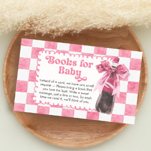 Rosa Sie ist bereit, Baby Shower Bücher für Baby z Begleitkarte
